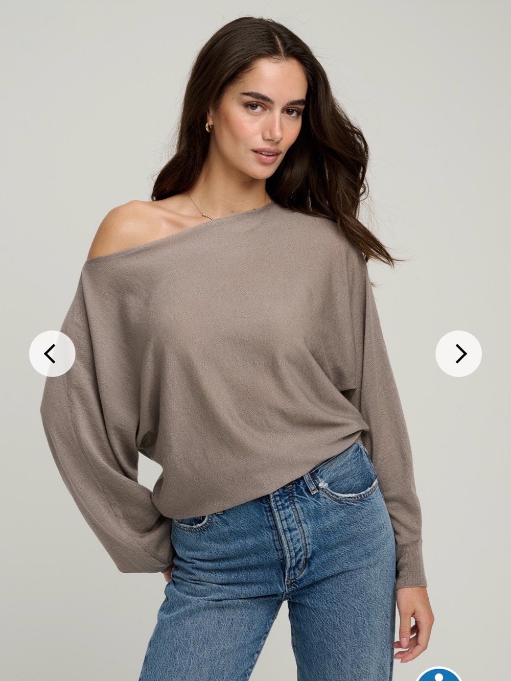 Favorite Daughter Effortless Sweater Soft Taupe XL